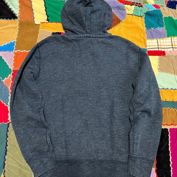 Polo Ralph Lauren Reverse Weave Ashy Navy Blue Full Zip Hoodie Medium - Picture 2 of 6